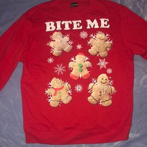 Ugly, red Christmas sweater